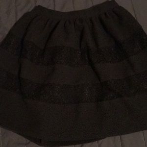 Black skirt with lace pattern size small